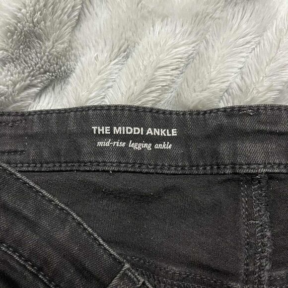 Adriano Goldschmied Jeans Womens 28R Black The Middi Ankle Mid Rise Denim - Picture 7 of 14